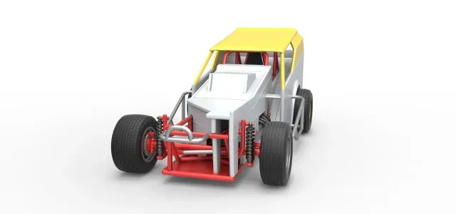 Vintage Dirt Modified stock car Version 7 Scale 1:25 — Фото 5 из 9