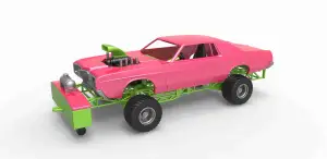 Pulling truck 4wd with Car shell Scale 1:25