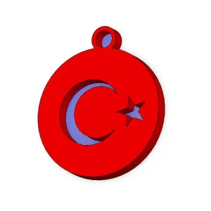 Turkish Flag / Turkiye Flag / Türk / moon-star keychain