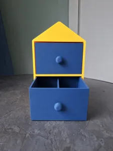 House-Shaped Storage Cabinet with Drawers