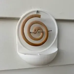 Mosquito, mozzie, coil wall mount with ash tray. no supports