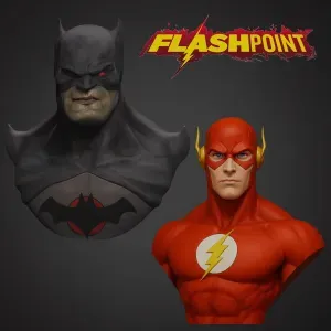 Batman and flash - Bust