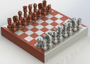 Chess Magnetic Board - Britons vs Vikings pieces