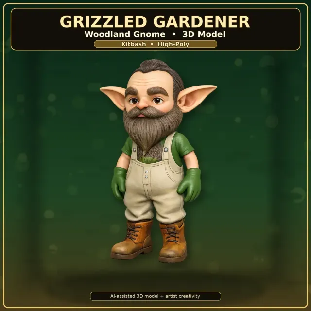 Woodland Gnome Character Collection – High-Poly Kitbash 3D — Image 9 of 9