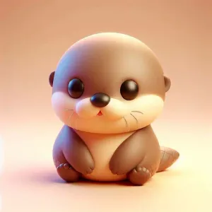 Cute otter