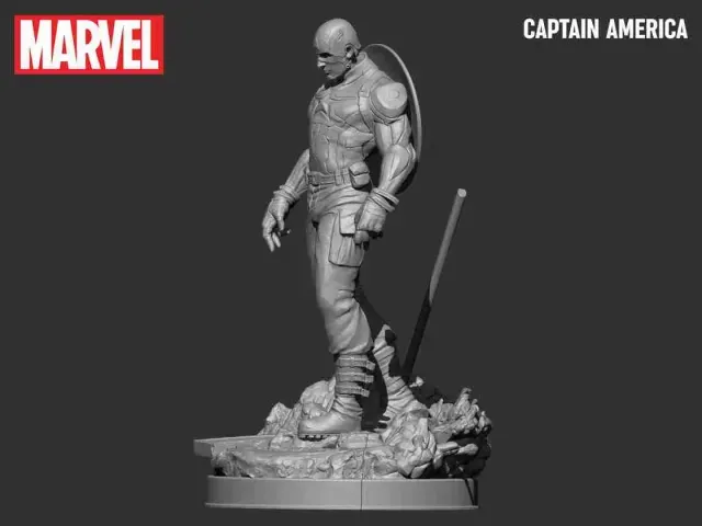 Captain America 3D Print Model — Image 4 of 9