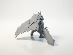 Ice Warlord Fantasy Warrior Figurine 3D Printable