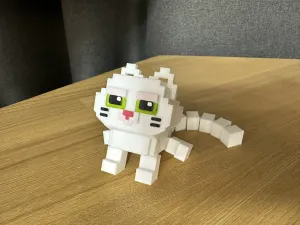 Flexible articulated pixel cat