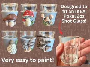 Mushroom Cups Fairy Circle - Dice Cup, Shots/Tealight Holder