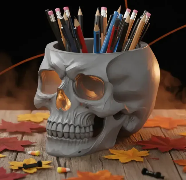 SKULL BOWL - POT - PEN HOLDER - PLANTER — Фото 2 из 7
