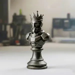 King - Futuristic Robotic Chess Piece