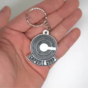 Dragonball Capsule Corp keychain