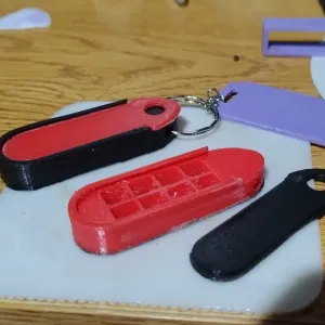Pillbox keychain