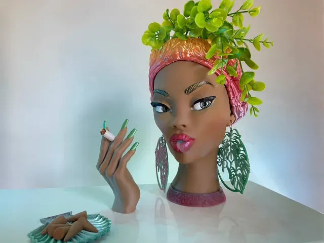 AFRO QUEEN VASE/INCENSE HOLDER/PLANTER — Фото 3 из 9