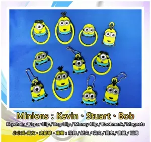 Minions Keychain / Paper Clip / Bag Clip / Money Clip / Book
