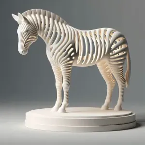 3523 Hollow Zebra with Cutout Stripes – 3D Model STL