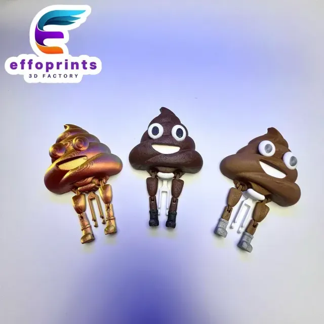 Poop Emoji Riding On Toilet Paper Hanger Gadget — Фото 7 из 9