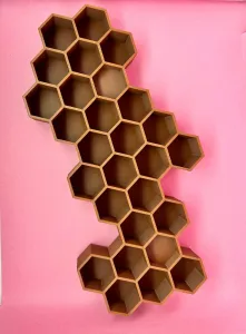 Honeycomb key holder-keychain