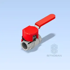 Compact 1/2" Ball Valve Safety Lockout (Open/Closed)