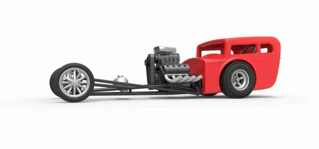 Front engine old school dragster with shell V1 Scale 1:25 — Фото 2 из 9