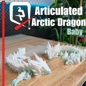 Baby Articulated Arctic Dragon