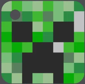 Pixel Creeper Keychain – Minecraft Inspired Multicolor