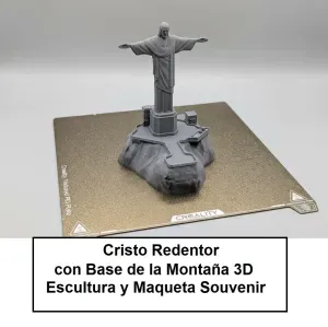 Christ the Redeemer with Mountain Base 3D