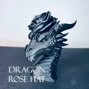Dragon flower hat decor