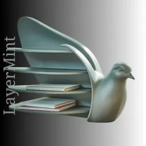 Flying Bird Shelf Organizer – 3D Printable STL