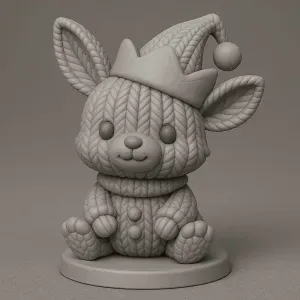 Christmas Knitted series : little santa bunny