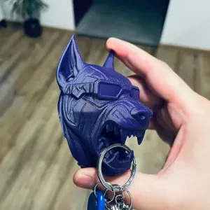 Cyber Dobermann dog wall mounted decoration key holder