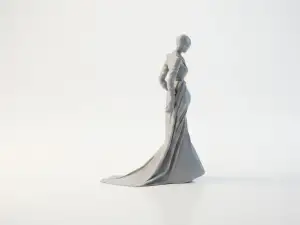 Elegant Faceless Lady Figurine Female Figure 3D Printable
