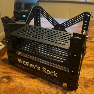 10" PLA Server Rack with Shelves – 100% Infill, EIA Spacing