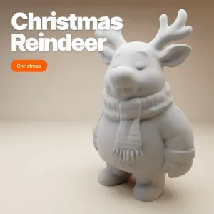 Chubby Christmas Reindeer – 3D Printable Holiday Figurine