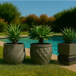 Maceta ondas verticales