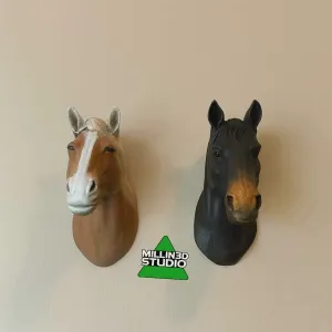 Horse Head Wall/Mailbox door mounts Statue