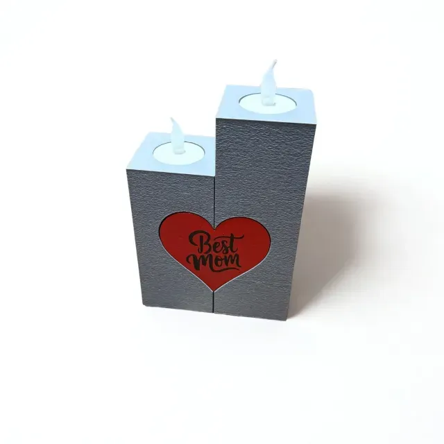 HEART SEPARATED TEALIGHT FOR MOM / MOTHER'S DAY GIFT — Фото 2 из 6