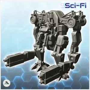 Isarus combat robot (1) - miniatures warhammer mini RPG scen