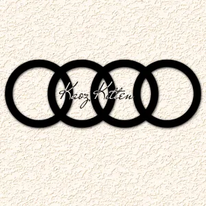 Audi Auto Logo Car Symbol Wall Art Home Decor