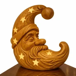 Moon like Santa Claus