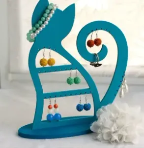 🐱 Cat Jewelry & Accessory Stand- 2 Piece Easy Assembly- 109