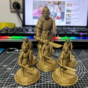 3D Chinese Chess - "Pawn" Piece - Sword and Shield Soldier