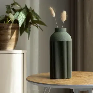 Flower Vase DUNE - Minimalist Vase with Ribbed Texture