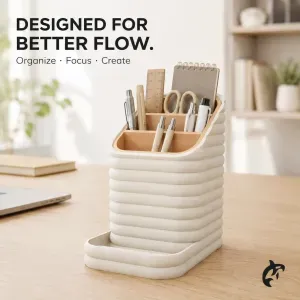 Multi-Compartment Desk Organizer & Pen Holder