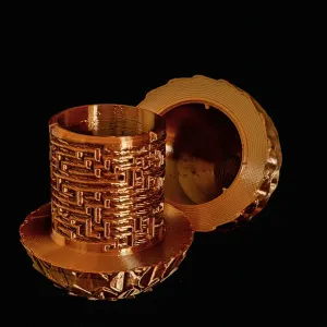 Egg Maze Container with leaf pattern