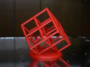 Lattice Cube 3D Printer Torture Test (Overhangs and Dual-Ext