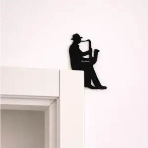 Saxophonist Silhouette Door Corner Decor