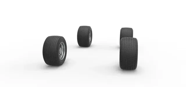 Wheel set of Northeast Dirt Modified stock car V4 Scale 1:25 — Image 3 of 9