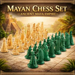 Historical Mayan Empire Chess Set 3MF - STL