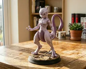 Realistic Mewtwo Figure